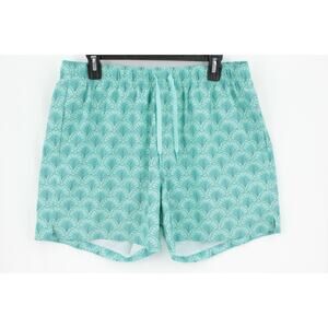 Bear Bottom Shorts Mens XL Green 5.5 Inseam Seashell Swim Lined Trunks Beach